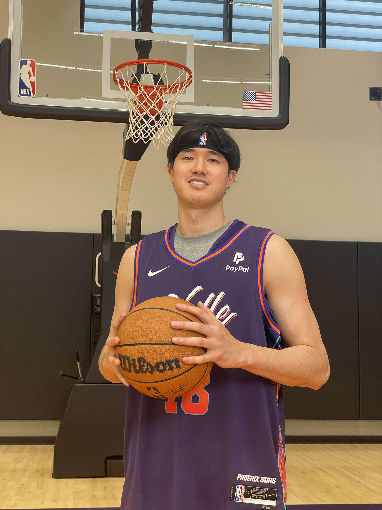 NBAサンズの渡辺雄太（WOWOW提供）
