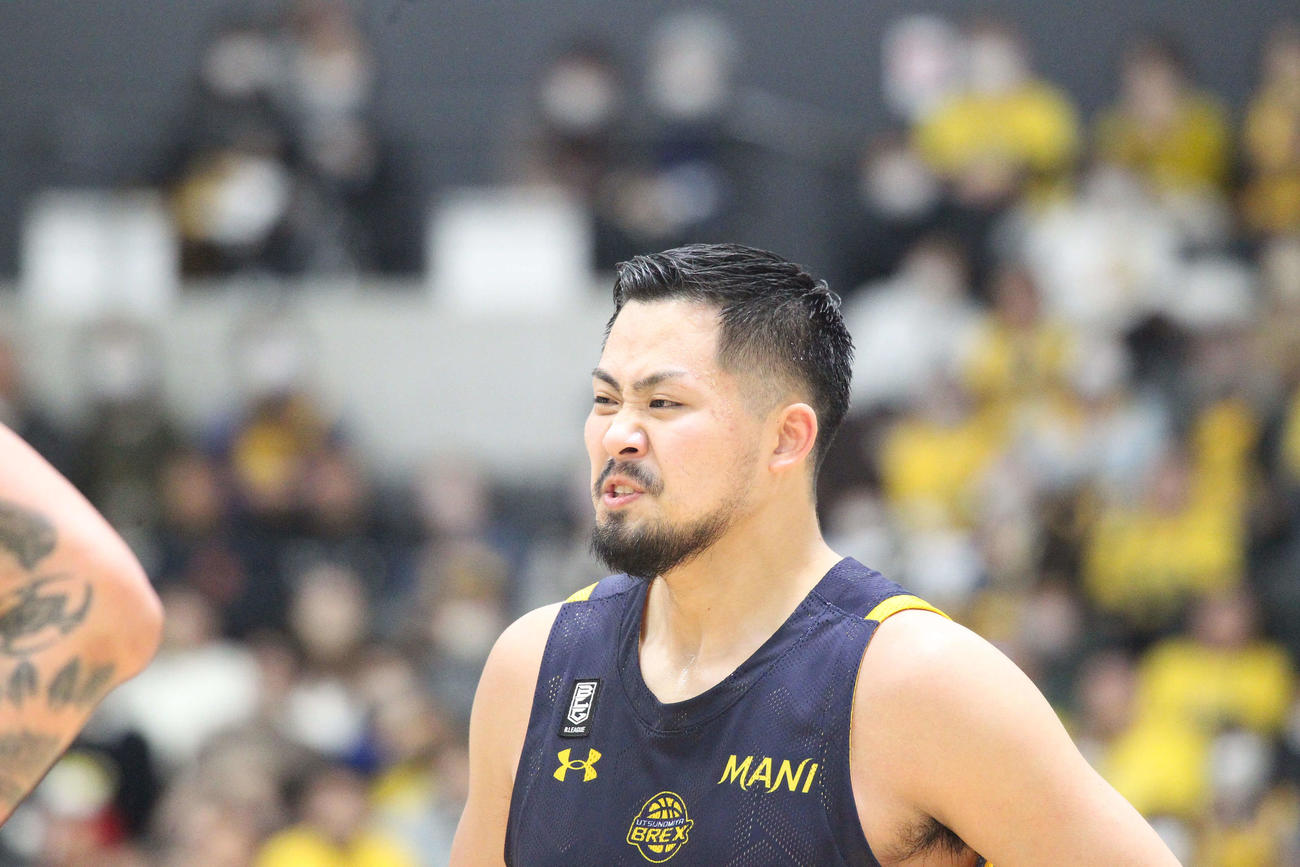 宇都宮対千葉J　コンディション不良から復帰後、最長時間プレーした宇都宮鵤。闘争心あふれる表情も戻ってきた（撮影・沢田啓太郎）