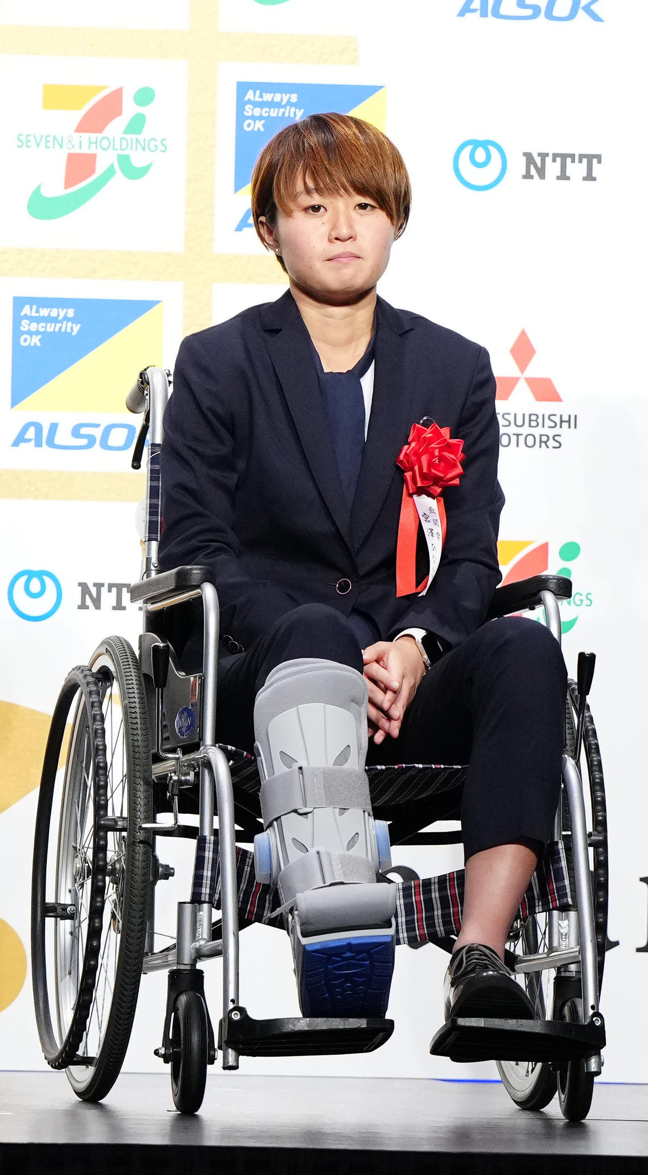 日本プロスポーツ大賞授賞式典に臨むサッカーの宮沢（撮影・江口和貴）