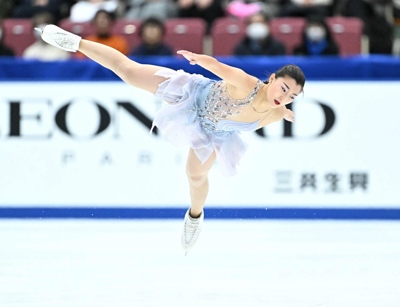 女子SPの演技をする坂本（撮影・滝沢徹郎）