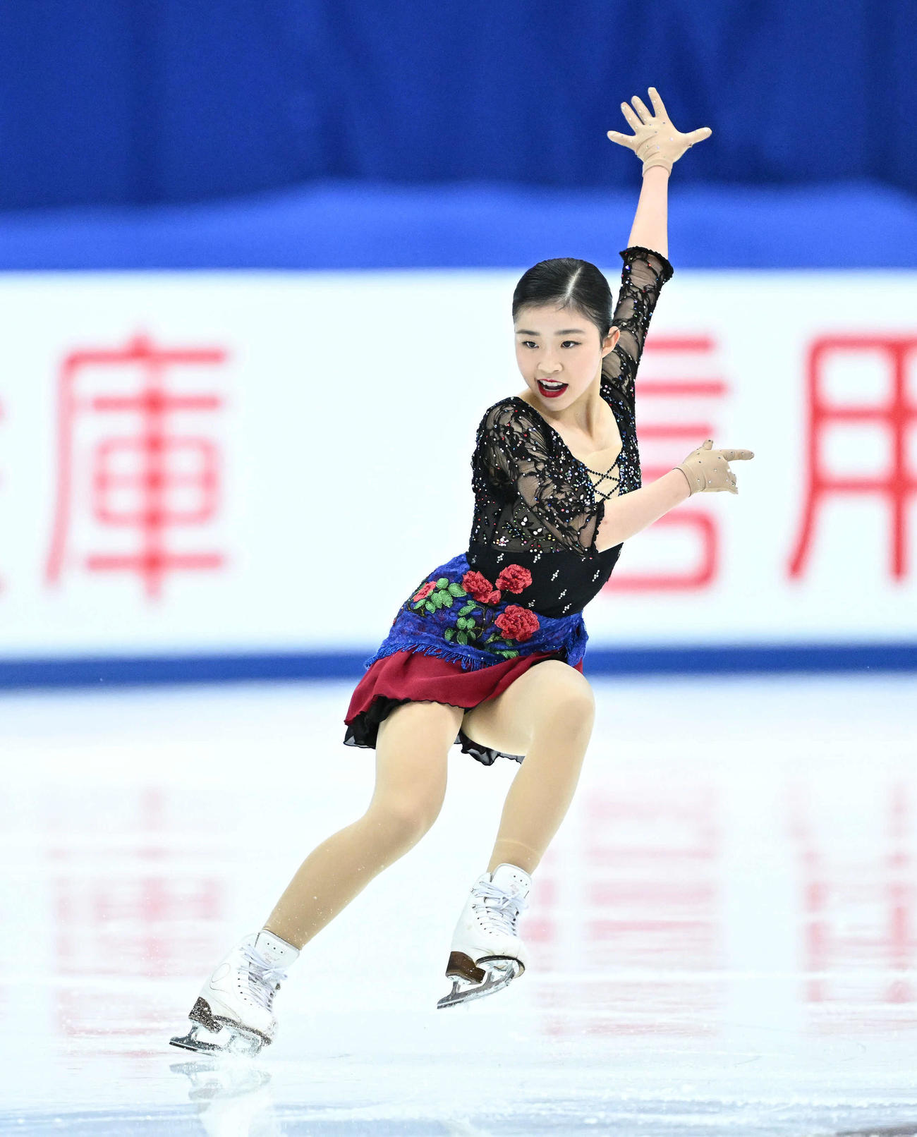 女子SPの演技をする千葉（撮影・滝沢徹郎）