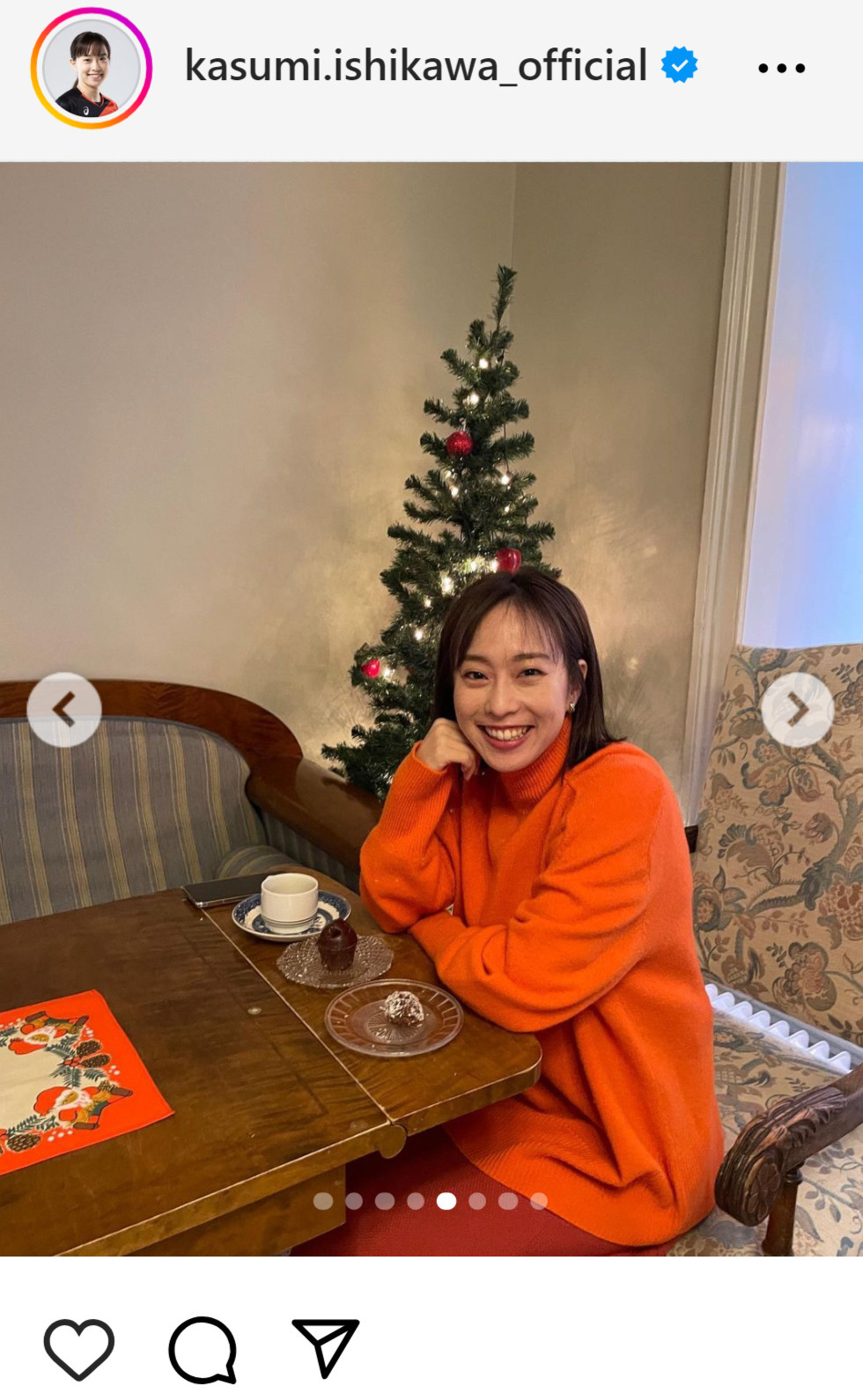 石川佳純さんのインスタグラムから