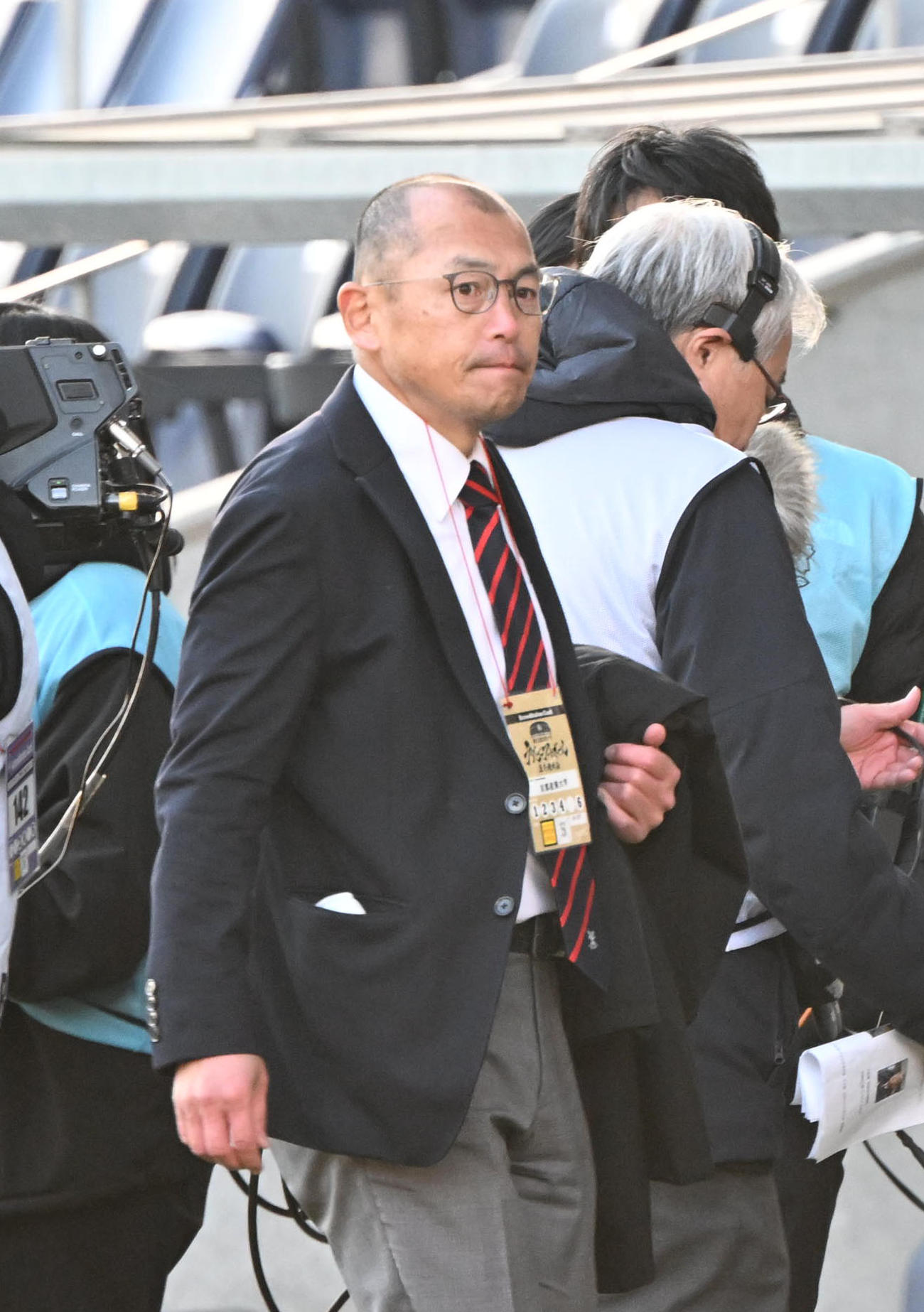 早大を破り準決勝に進出した京産大・広瀬監督（撮影・和賀正仁）