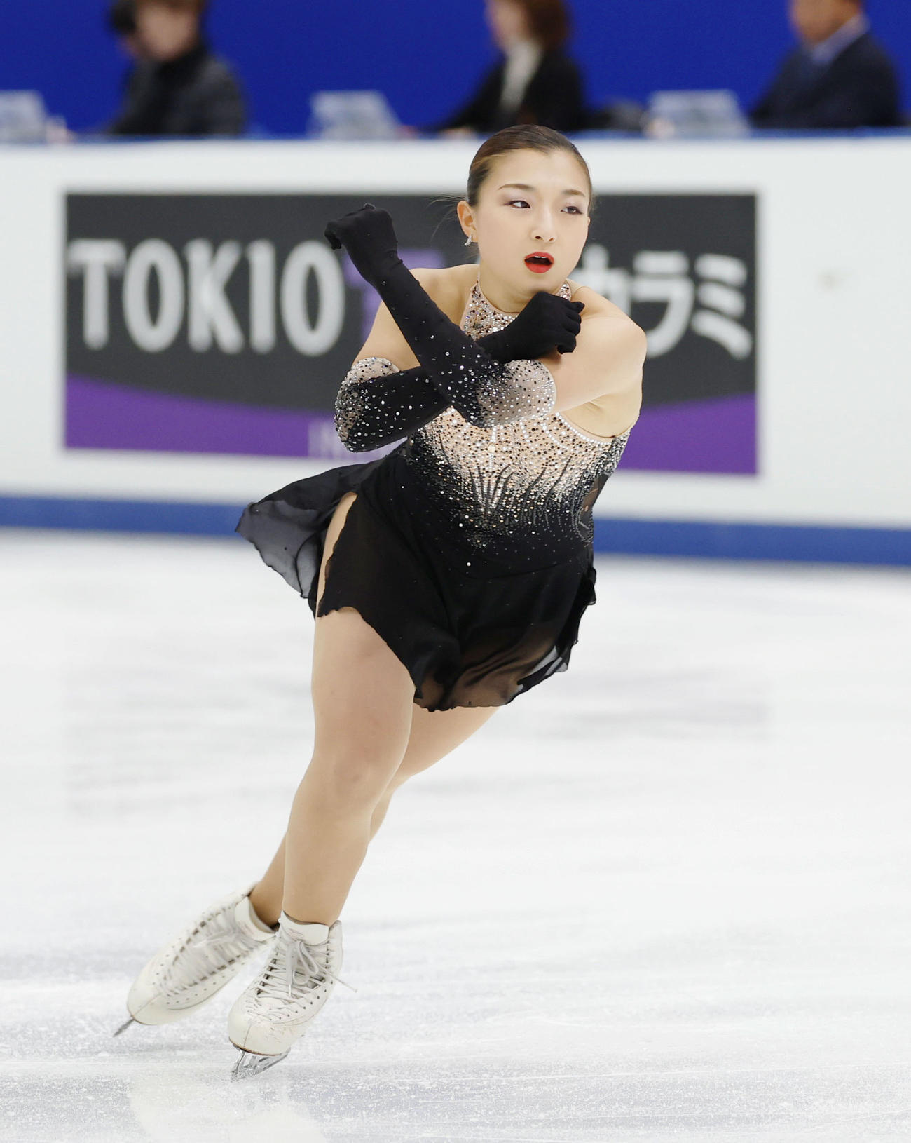 女子で3連覇した坂本花織のフリー（共同）