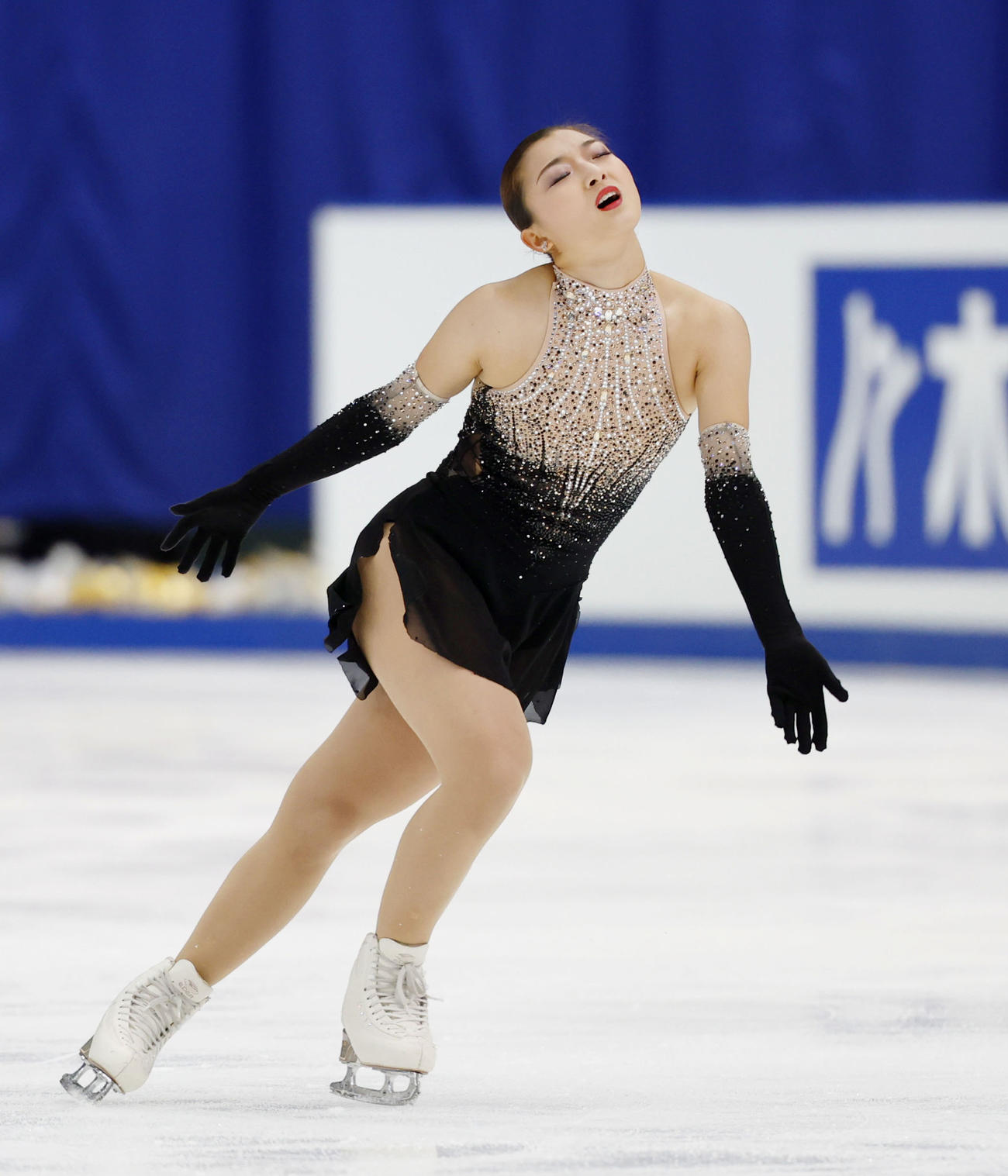 女子で3連覇を果たした坂本花織のフリー（共同）