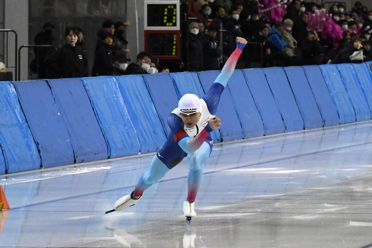 距離別部門男子500で優勝した村上（撮影・石井翔太）