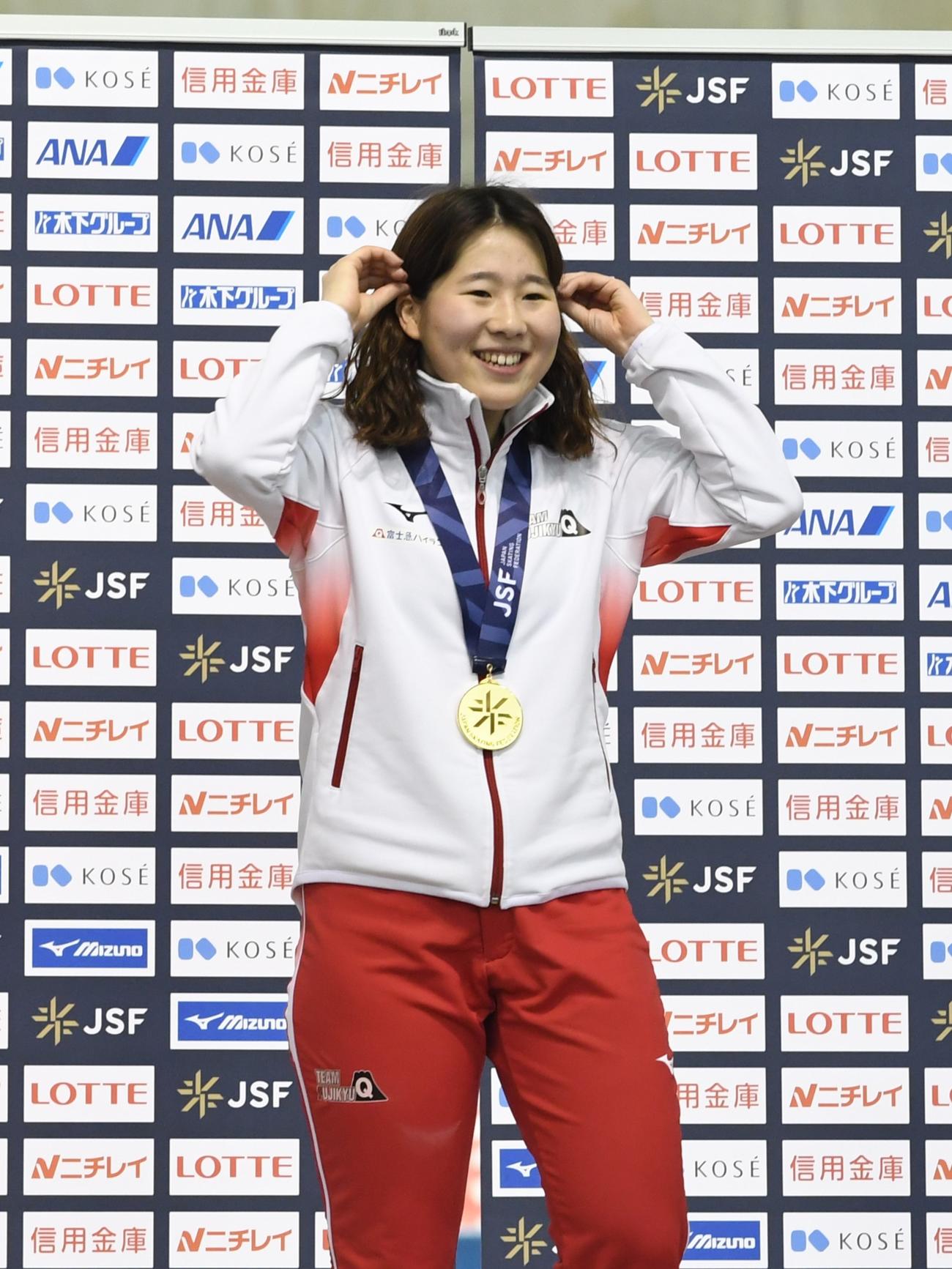 距離別部門女子1500メートルで優勝した堀川（撮影・石井翔太）