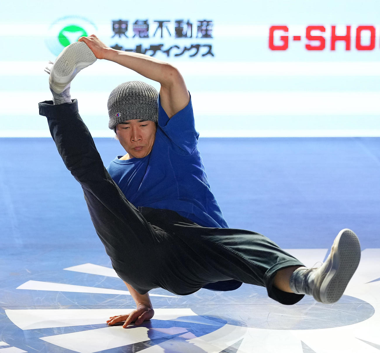 オープンB－Boy準決勝、演技するharuto（撮影・垰建太）