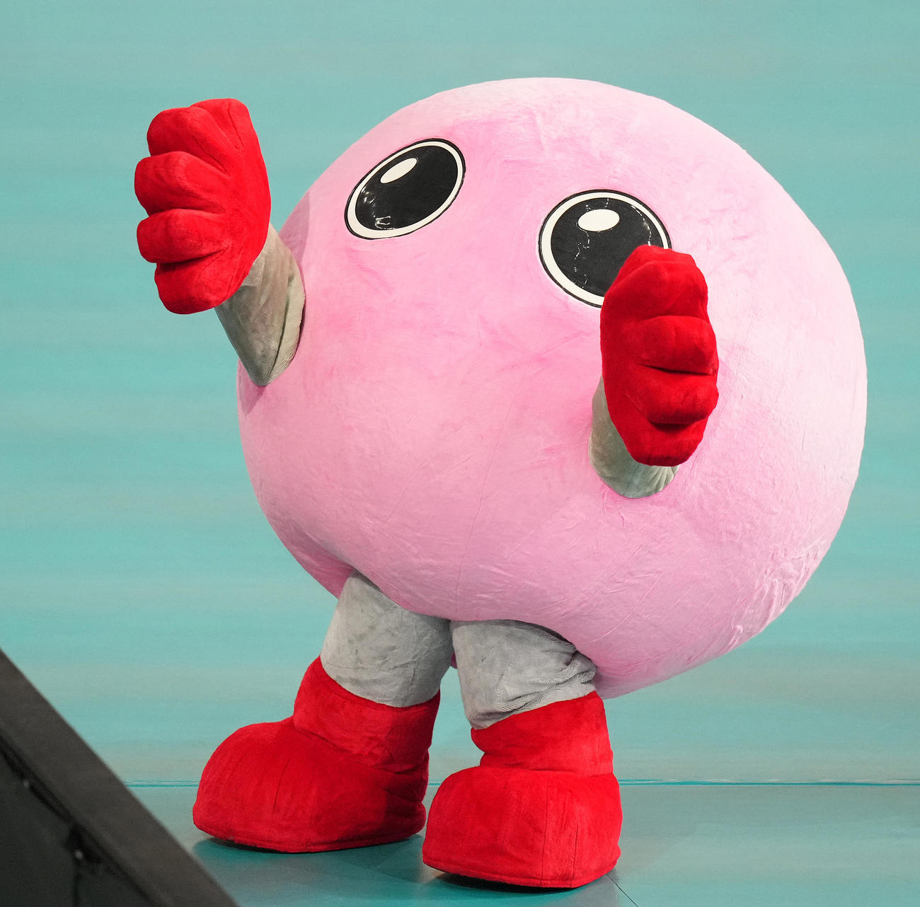 会場を盛り上げるバボちゃん（撮影・鈴木みどり）