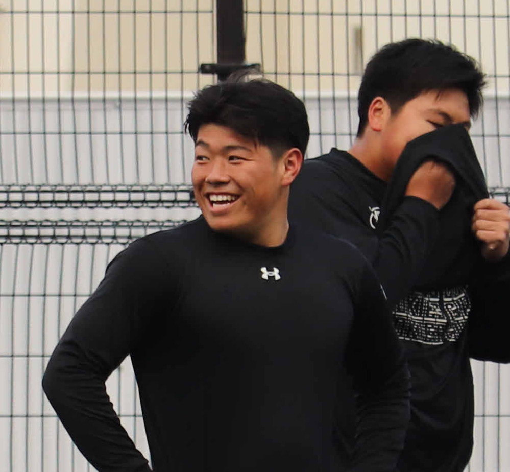 帝京大に進学する大阪桐蔭主将の林田力（2024年1月4日撮影）