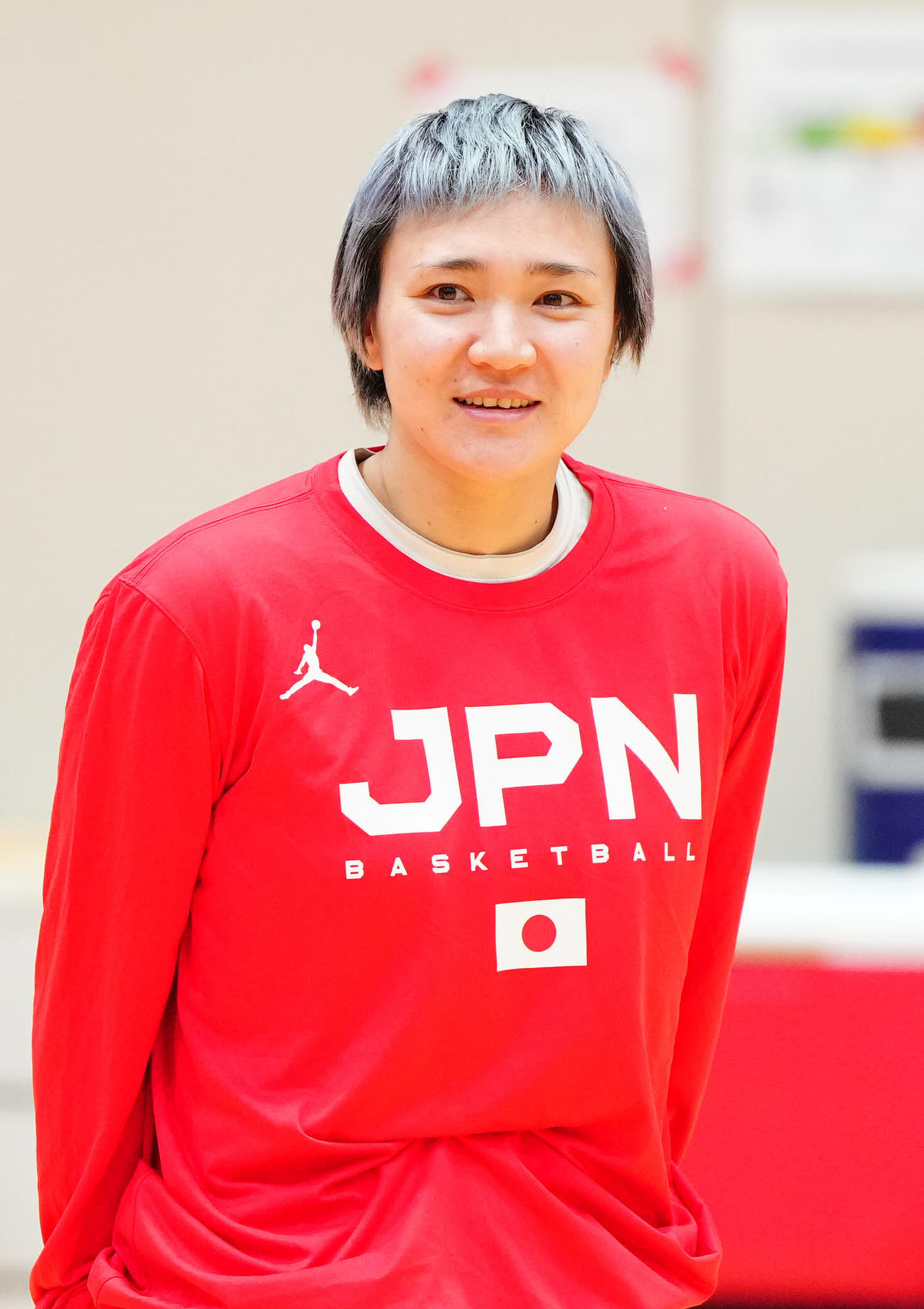 公開練習に臨む吉田（撮影・江口和貴）