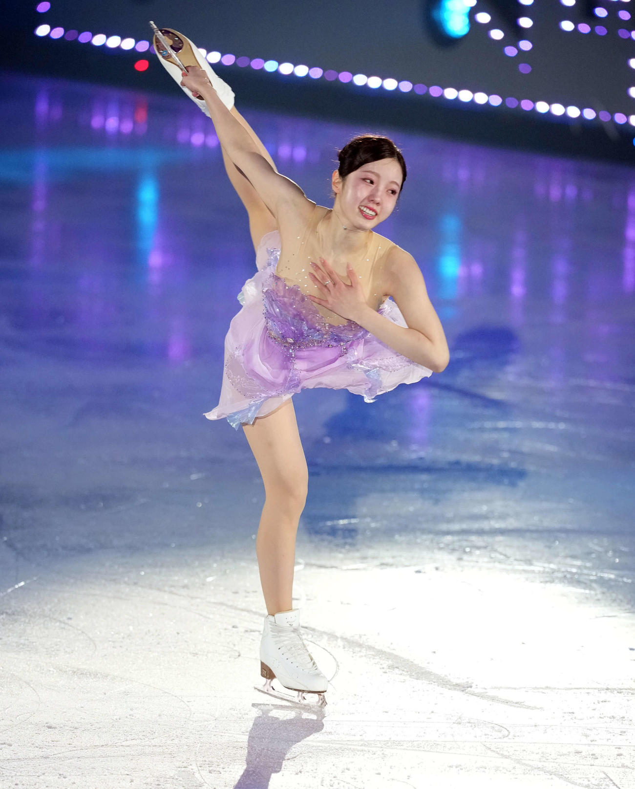 華麗な演技でファンを魅了する本田真凜さん（撮影・たえ見朱実）
