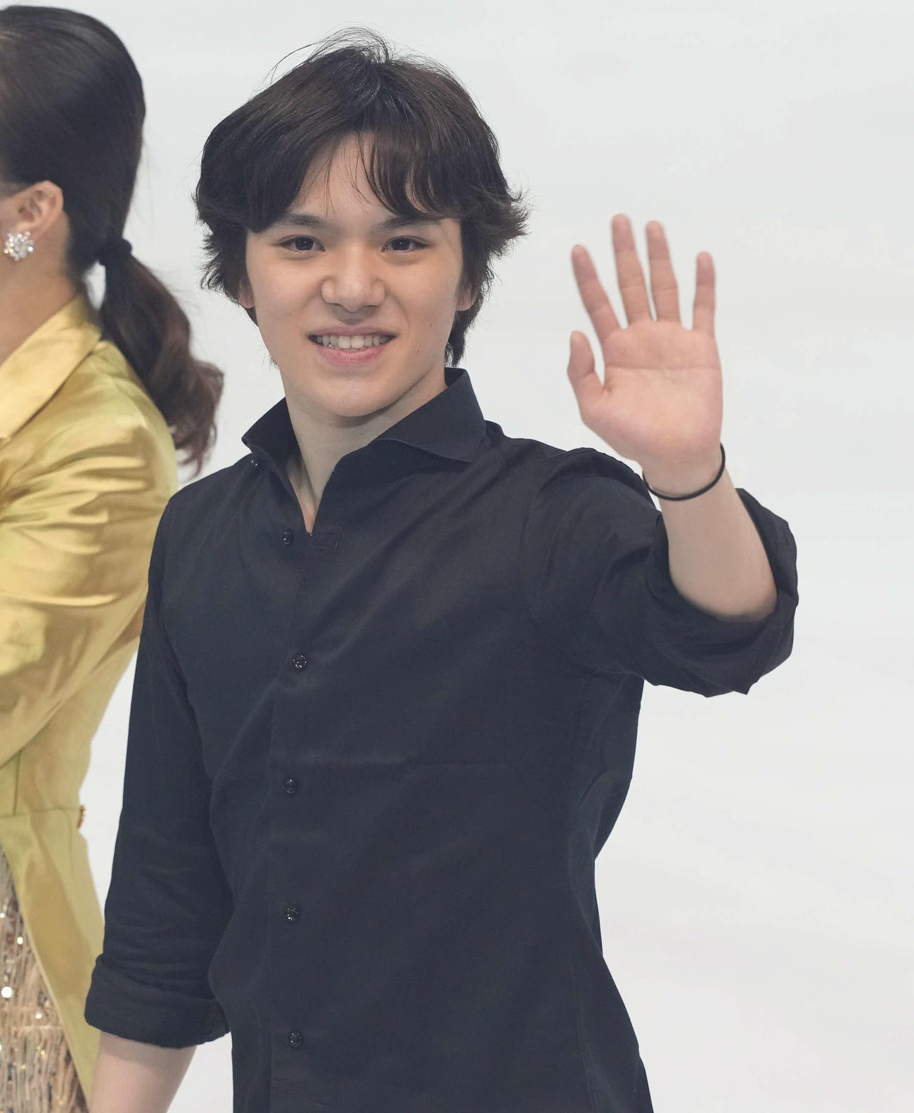 笑顔を見せる宇野昌磨（撮影・たえ見朱実）