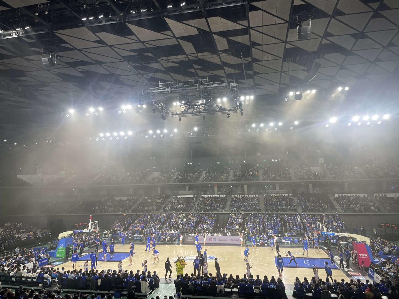 バスケットボールB1島根にとって初の東京での主催試合会場となった武蔵野の森総合スポーツプラザ