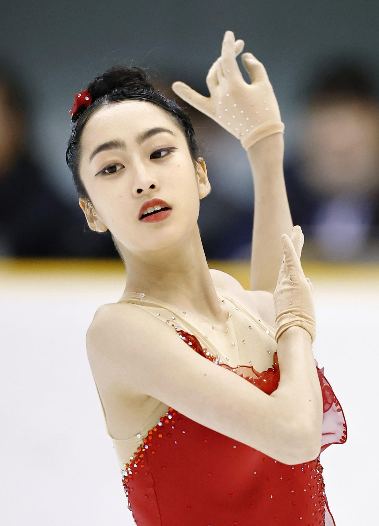 フィギュアのインターハイ女子で3位となった中京大中京・櫛田育良（共同）