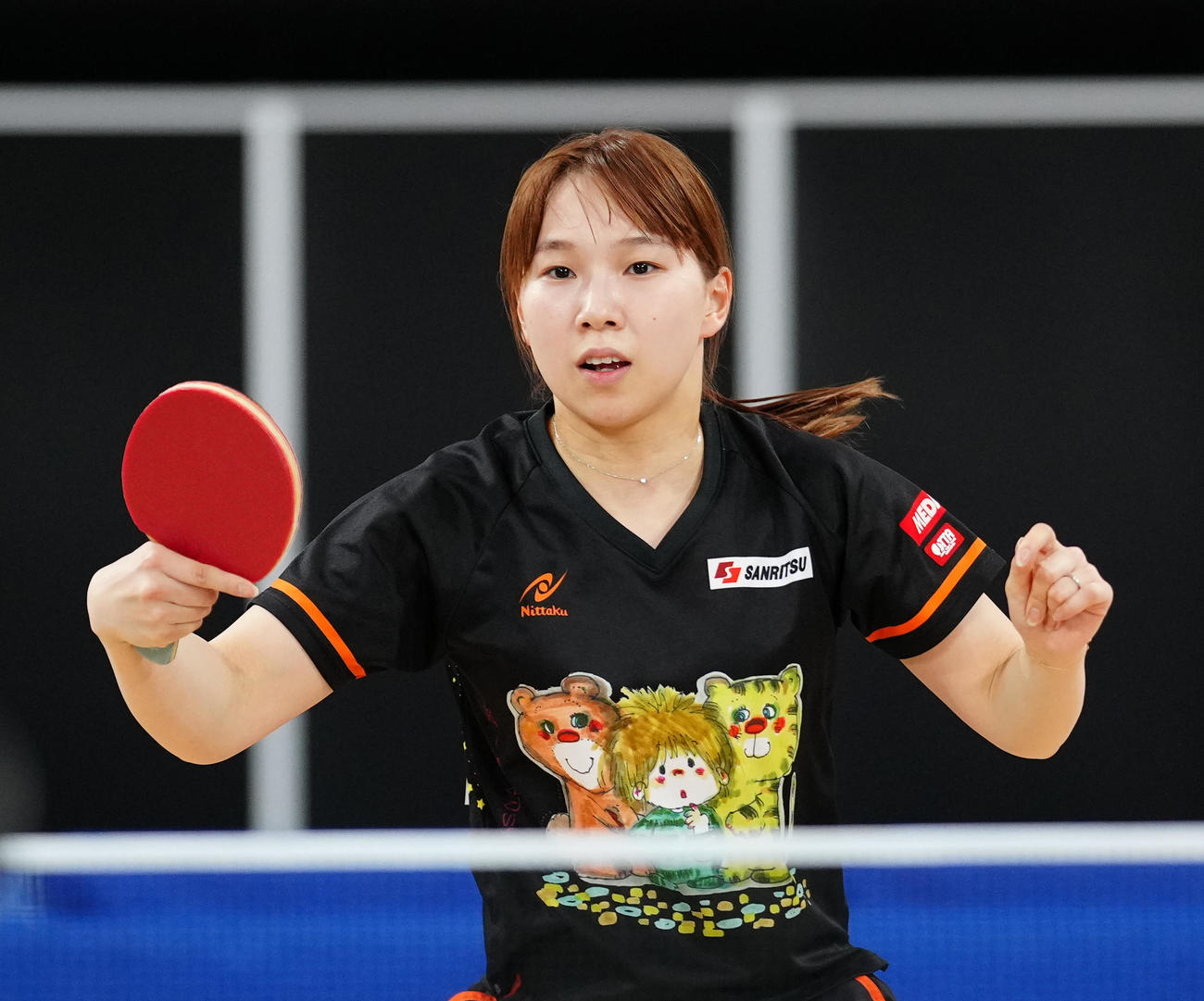 女子シングルス3回戦に臨む松平志（撮影・江口和貴）