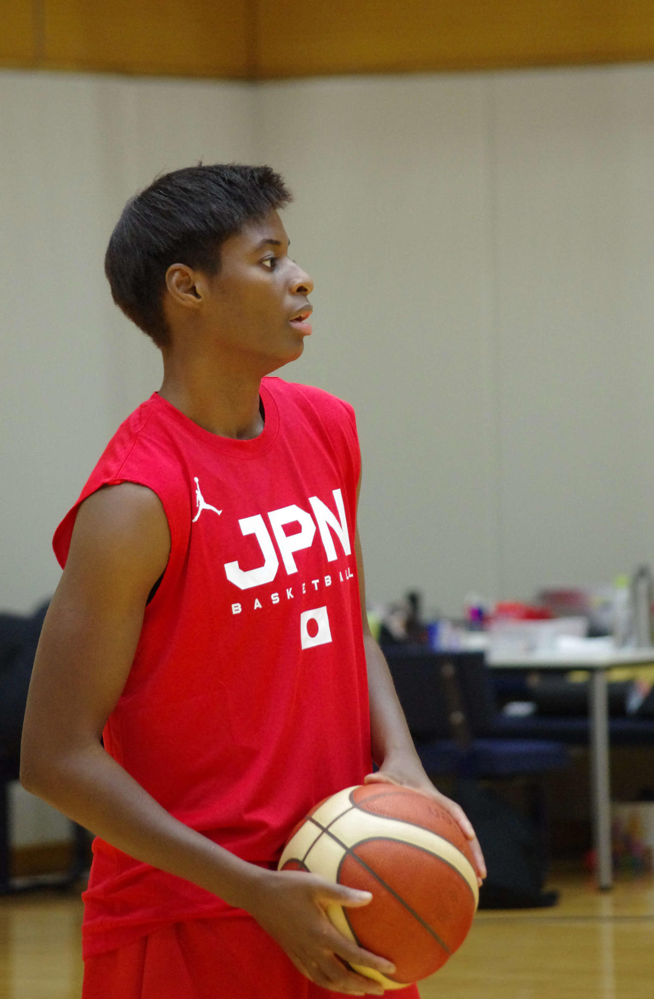 バスケットボール女子日本代表合宿に参加中の馬瓜エブリン