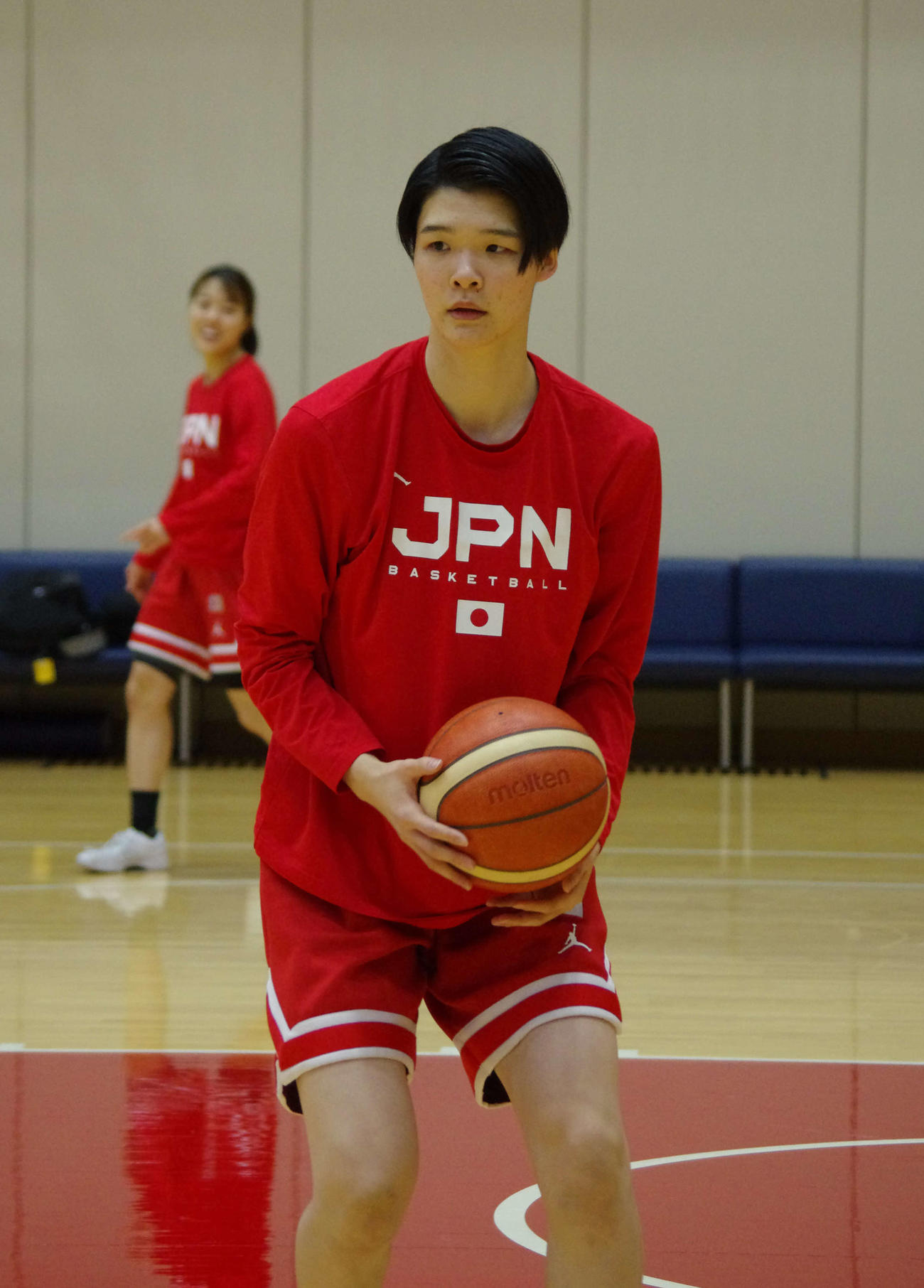 バスケットボール女子日本代表合宿に参加中の赤穂ひまわり