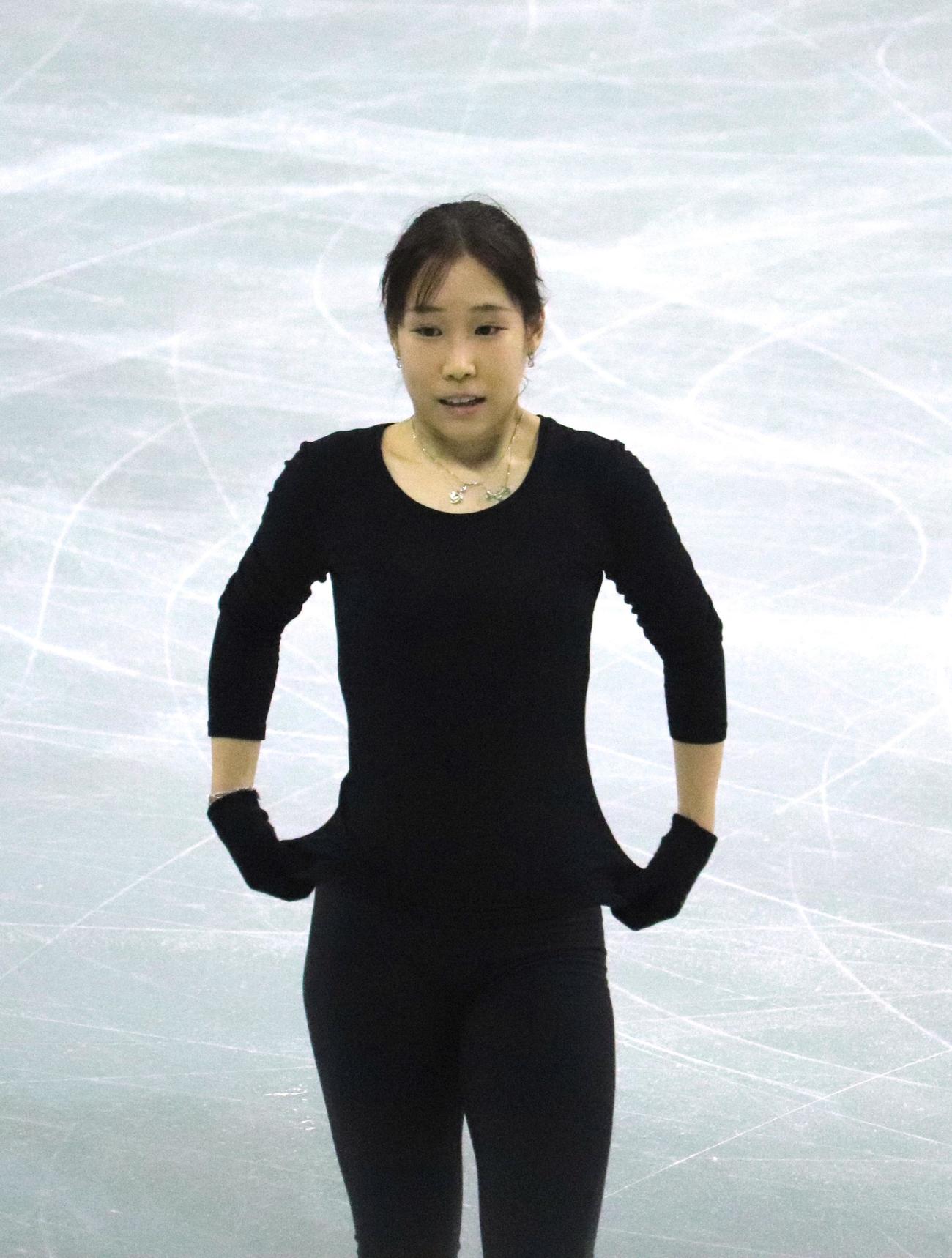 公式練習に参加した三原舞依（撮影・竹本穂乃加）