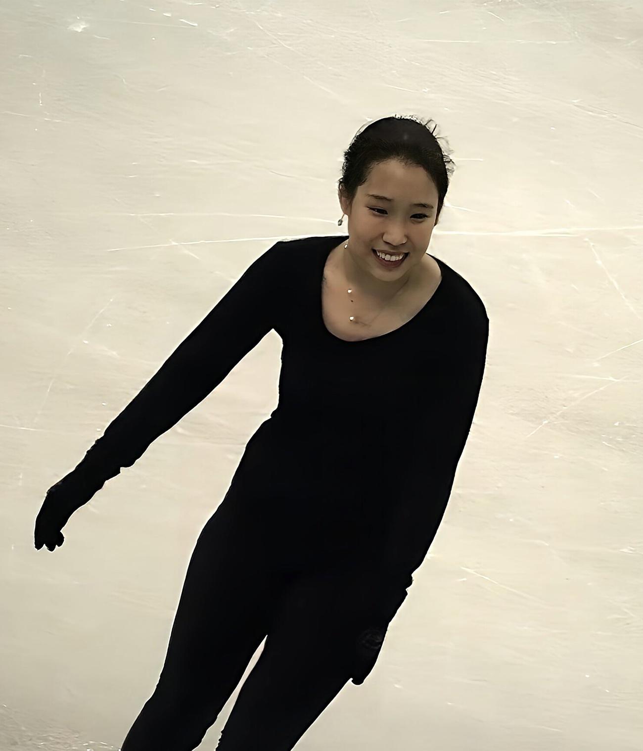 公式練習に参加した三原舞依（撮影・竹本穂乃加）