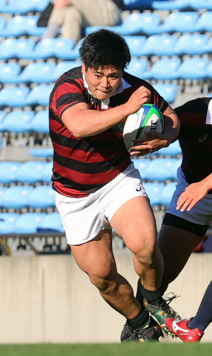 早大フッカー佐藤健次（2023年12月17日撮影）