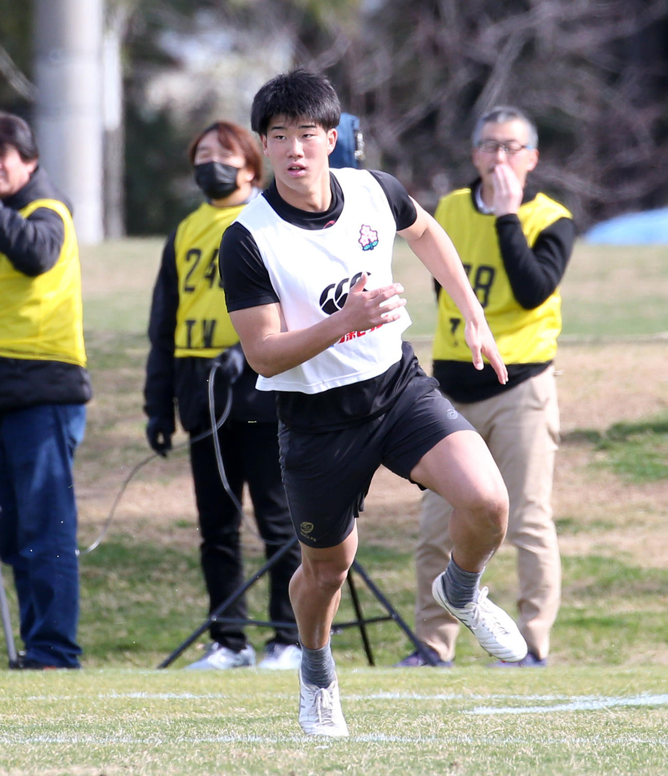 男子15人制トレーニングスコッド福岡合宿に参加するFB矢崎由高（撮影・冨田成美）
