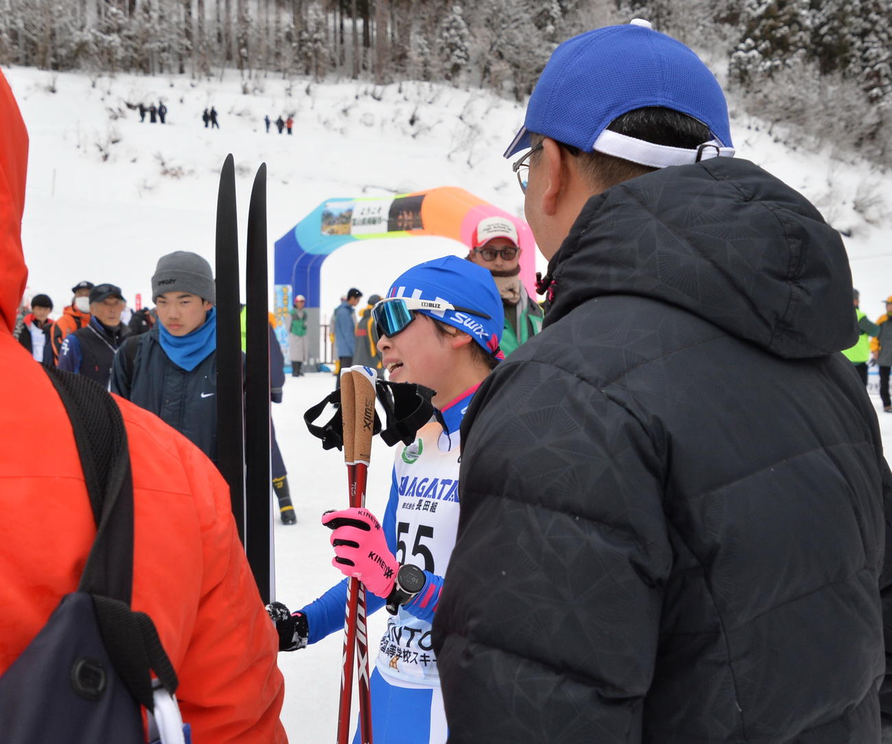 女子5キロフリー　初の全国で5位入賞を果たした秋田北鷹・中嶋（撮影・濱本神威）