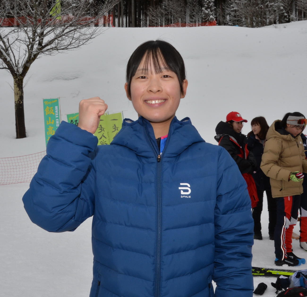 女子5キロフリーで初の全国5位入賞を果たした秋田北鷹・中嶋