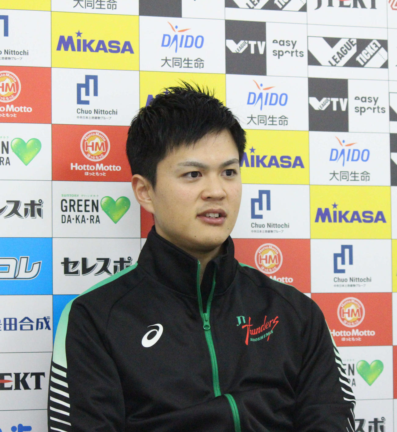 試合後にインタビューに応じる前田（撮影・勝部晃多）