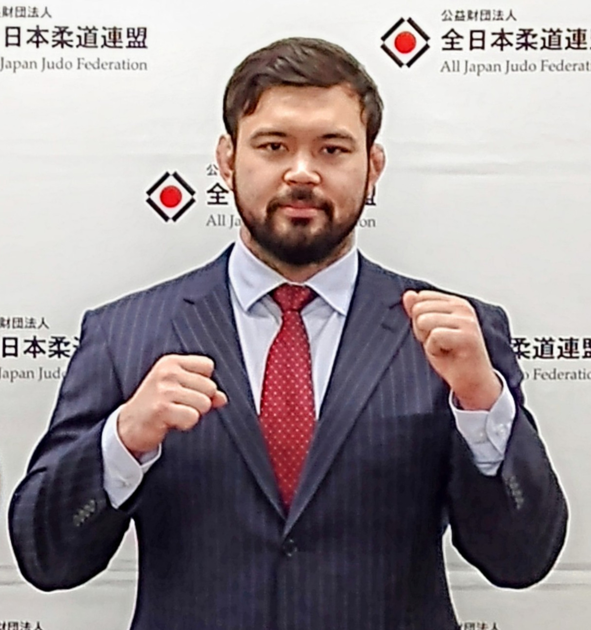 柔道男子100キロ級のパリ五輪代表に内定し、都内の講道館で会見したウルフ・アロン（撮影・木下淳）