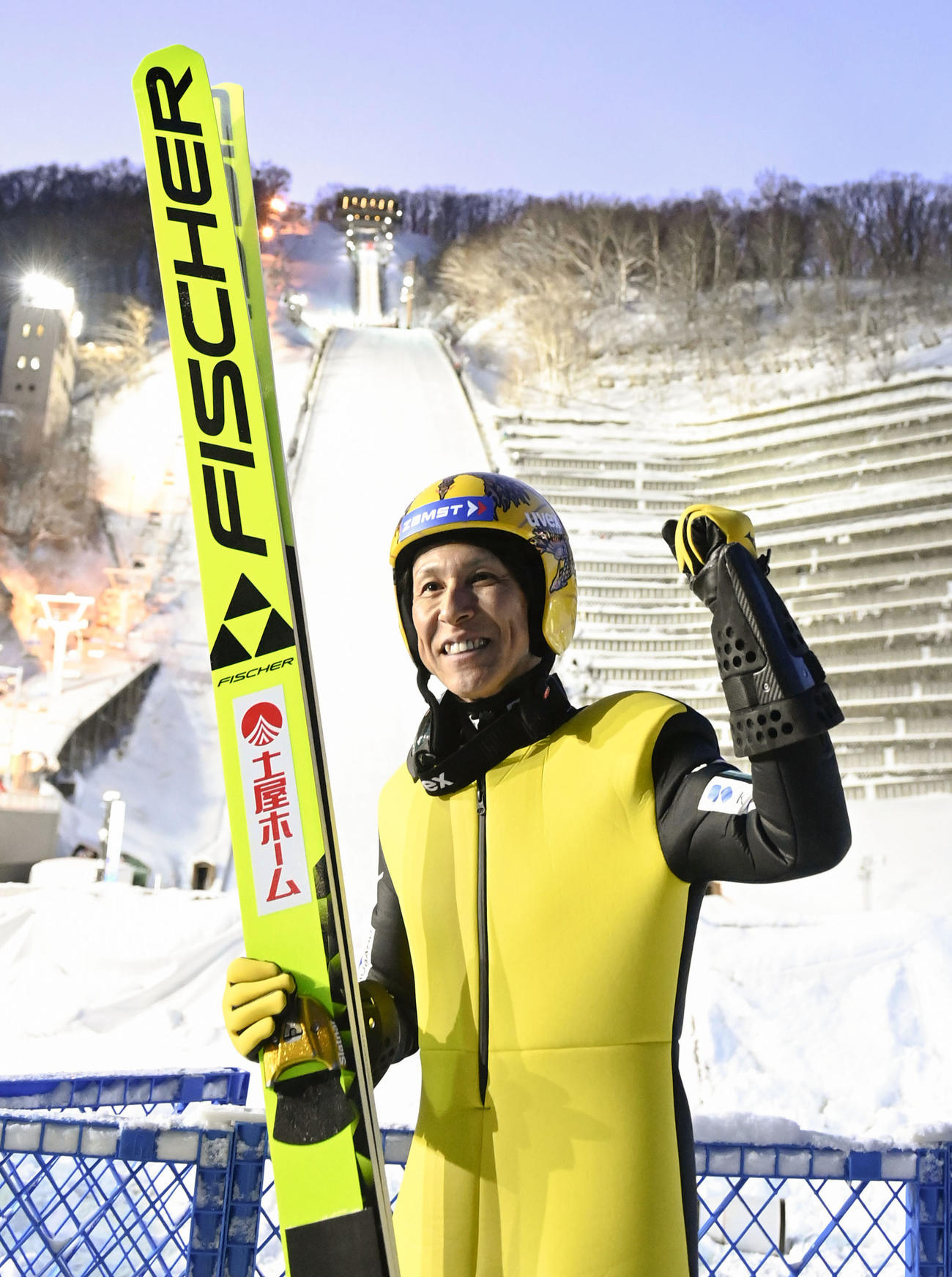 ジャンプW杯　札幌大会　予選を突破した葛西紀明（共同）