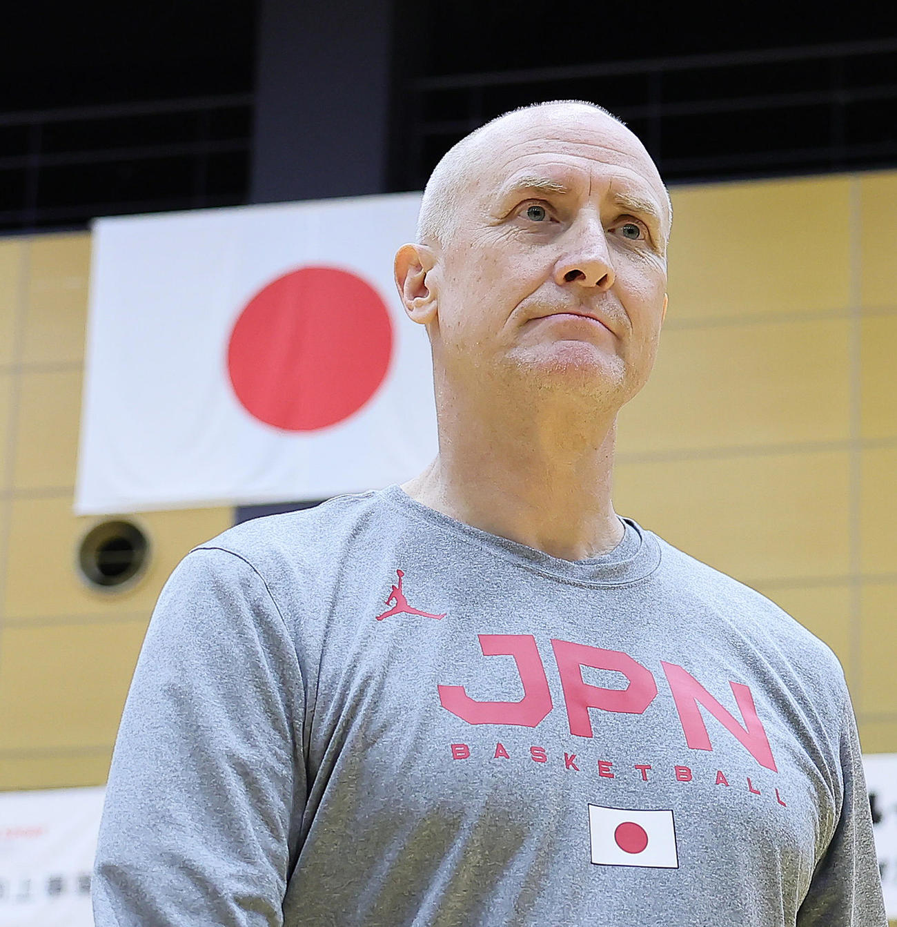 合宿を公開した日本代表のホーバス監督（撮影・足立雅史）