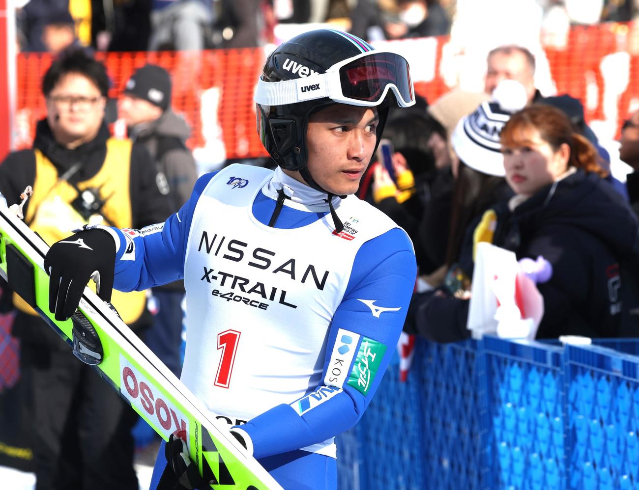 予選を終え引き揚げる内藤（撮影・黒川智章）