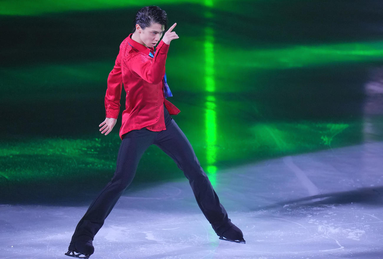 「Yuzuru Hanyu ICE STORY 2nd“RE＿PRAY”TOUR」横浜公演で演技する羽生結弦さん（撮影・垰建太）