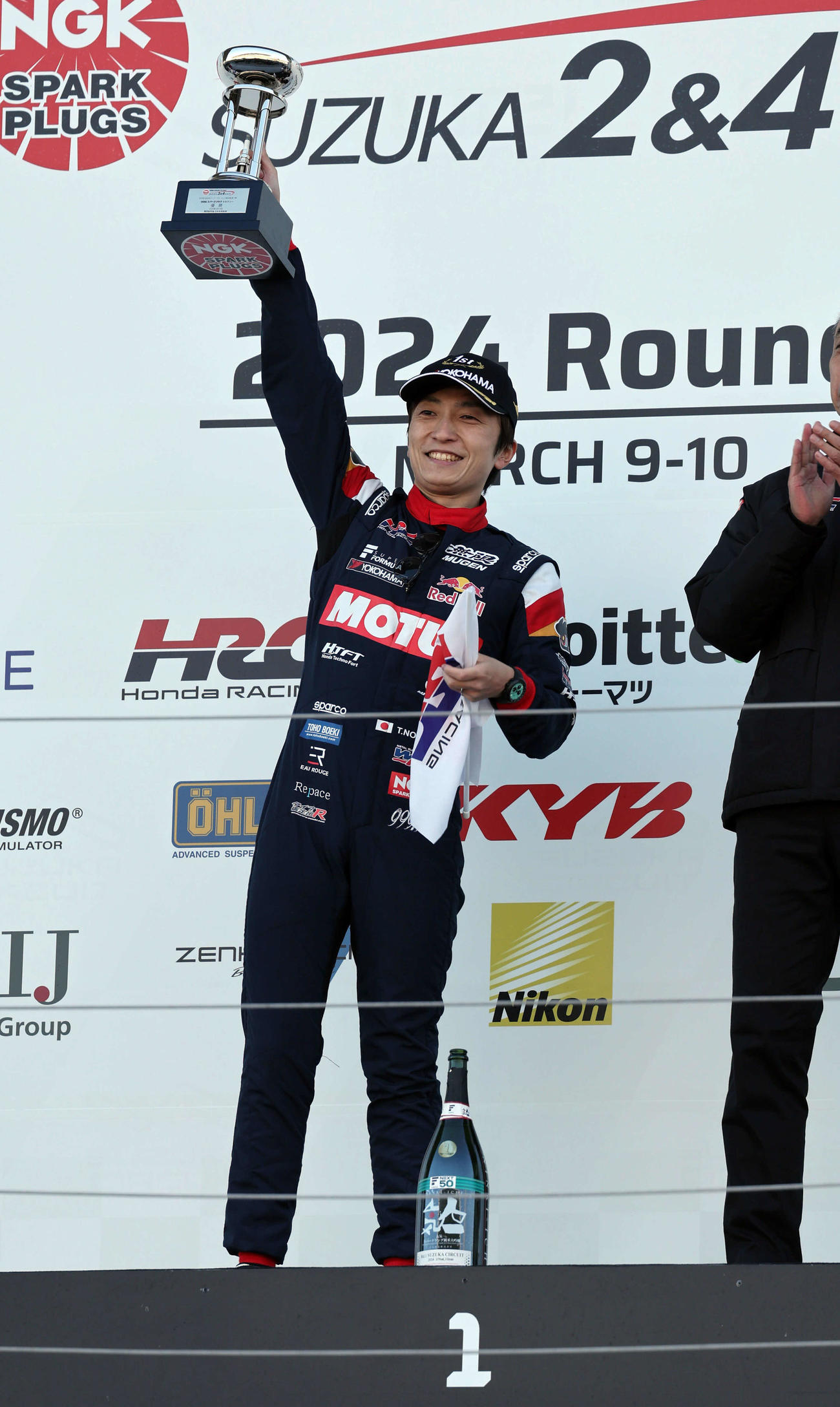 スーパーフォーミュラ開幕戦を制したチーム無限の野尻智紀（撮影・宮崎幸一）