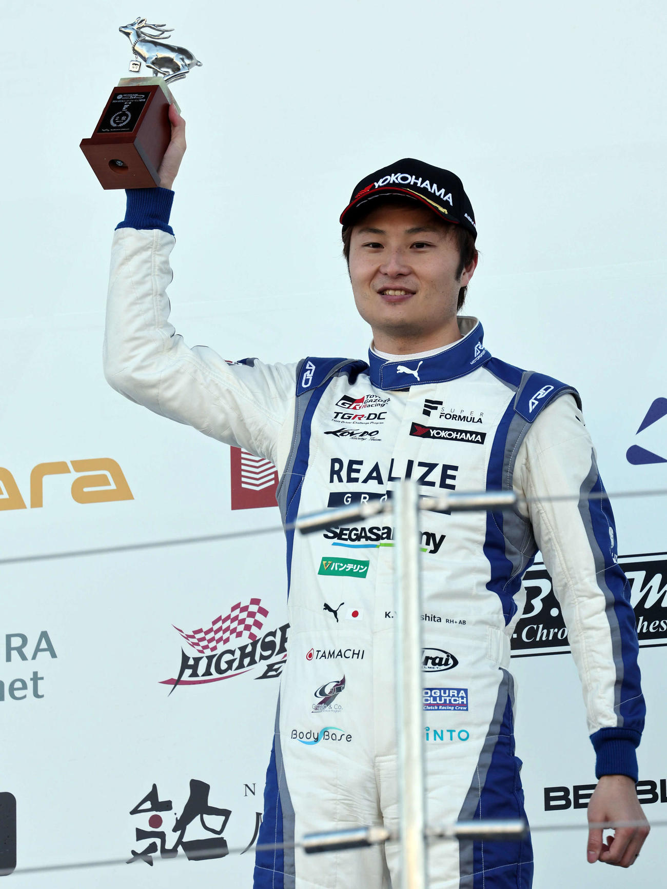 スーパーフォーミュラ開幕戦でKONDOレーシングの山下健太（撮影・宮崎幸一）