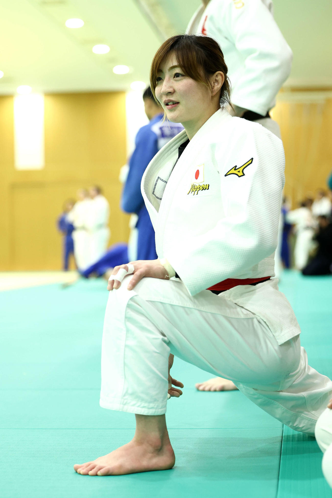 合宿に臨む角田（撮影・河田真司）