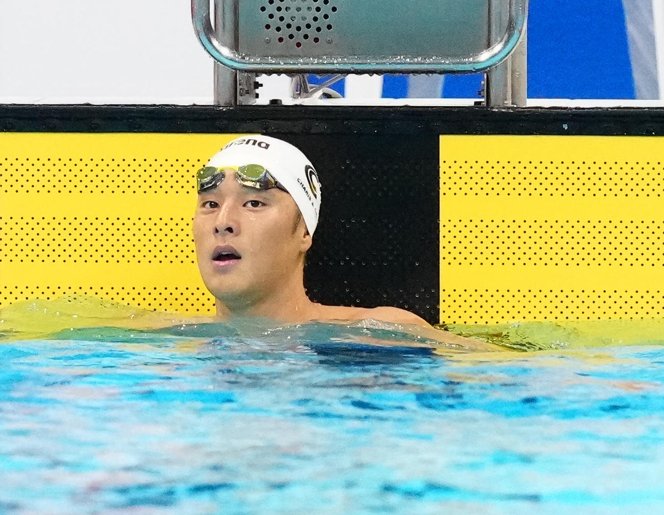 パリ五輪代表選考会の男子400メートル個人メドレー予選に臨んだ瀬戸（撮影・江口和貴）