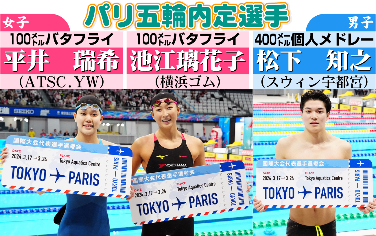 【イラスト】競泳・パリ五輪内定選手