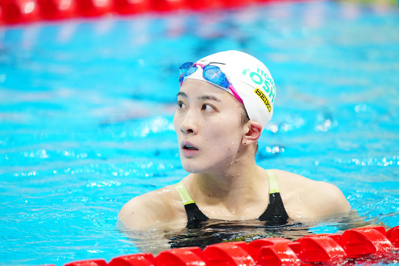 パリ五輪代表選考会の女子400メートル個人メドレー予選に臨んだ大橋（撮影・江口和貴）