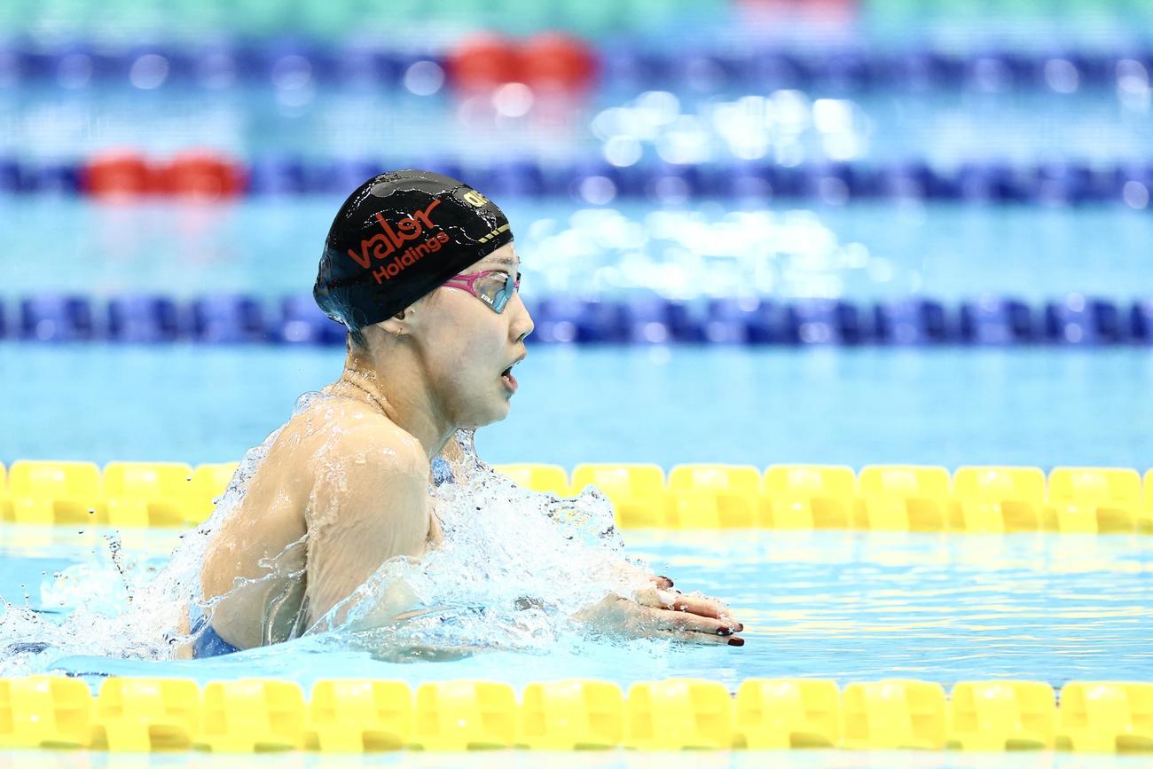 女子200メートル平泳ぎ　今井（撮影・河田真司）