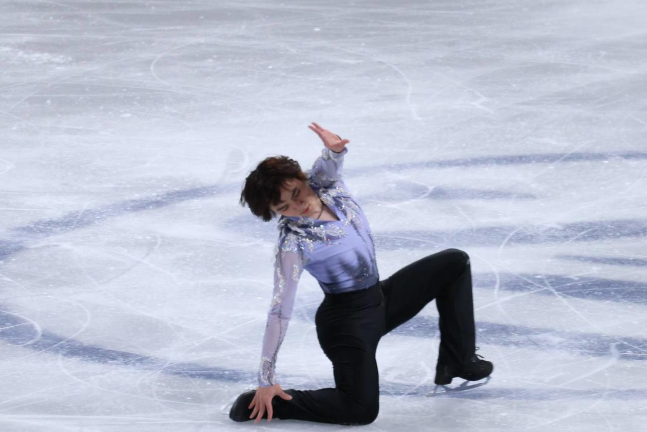 SPに臨んだ宇野昌磨（撮影・阿部健吾）＝3月21日、カナダ・モントリオール