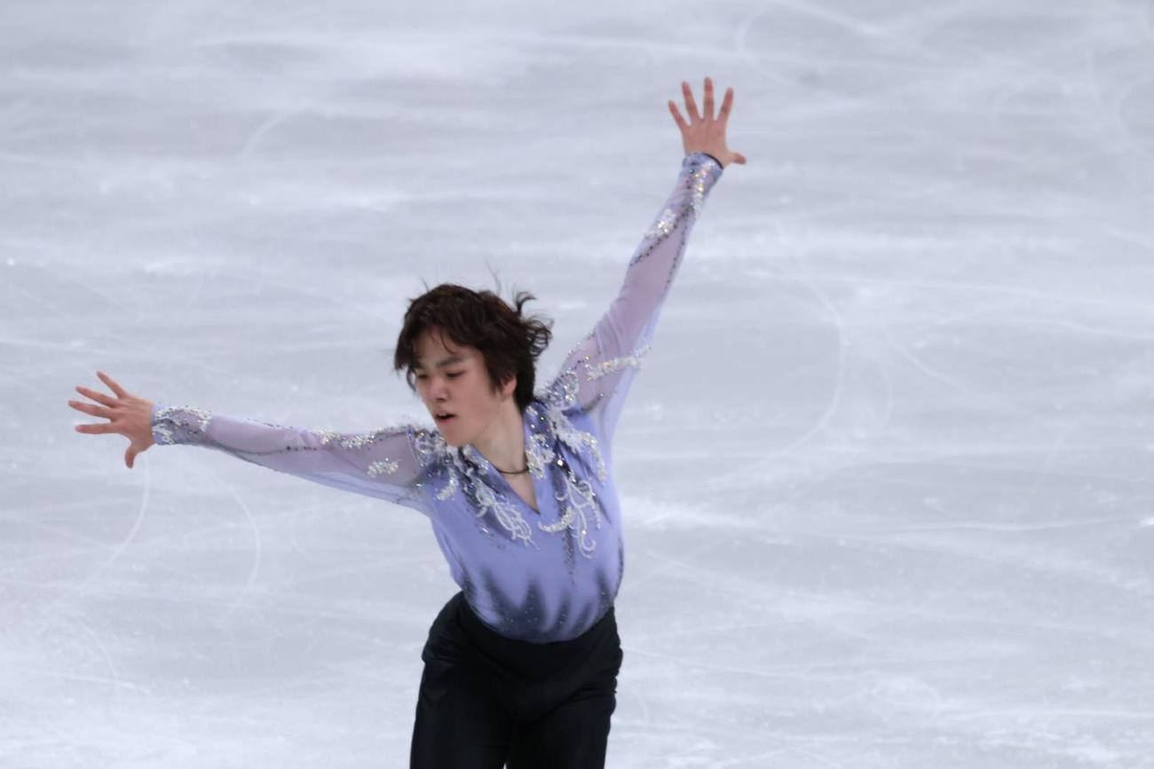 SPに臨んだ宇野昌磨（撮影・阿部健吾）＝3月21日、カナダ・モントリオール