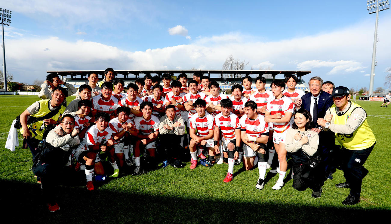 U19イタリア代表との第2戦に勝利した高校日本代表（C）JRFU