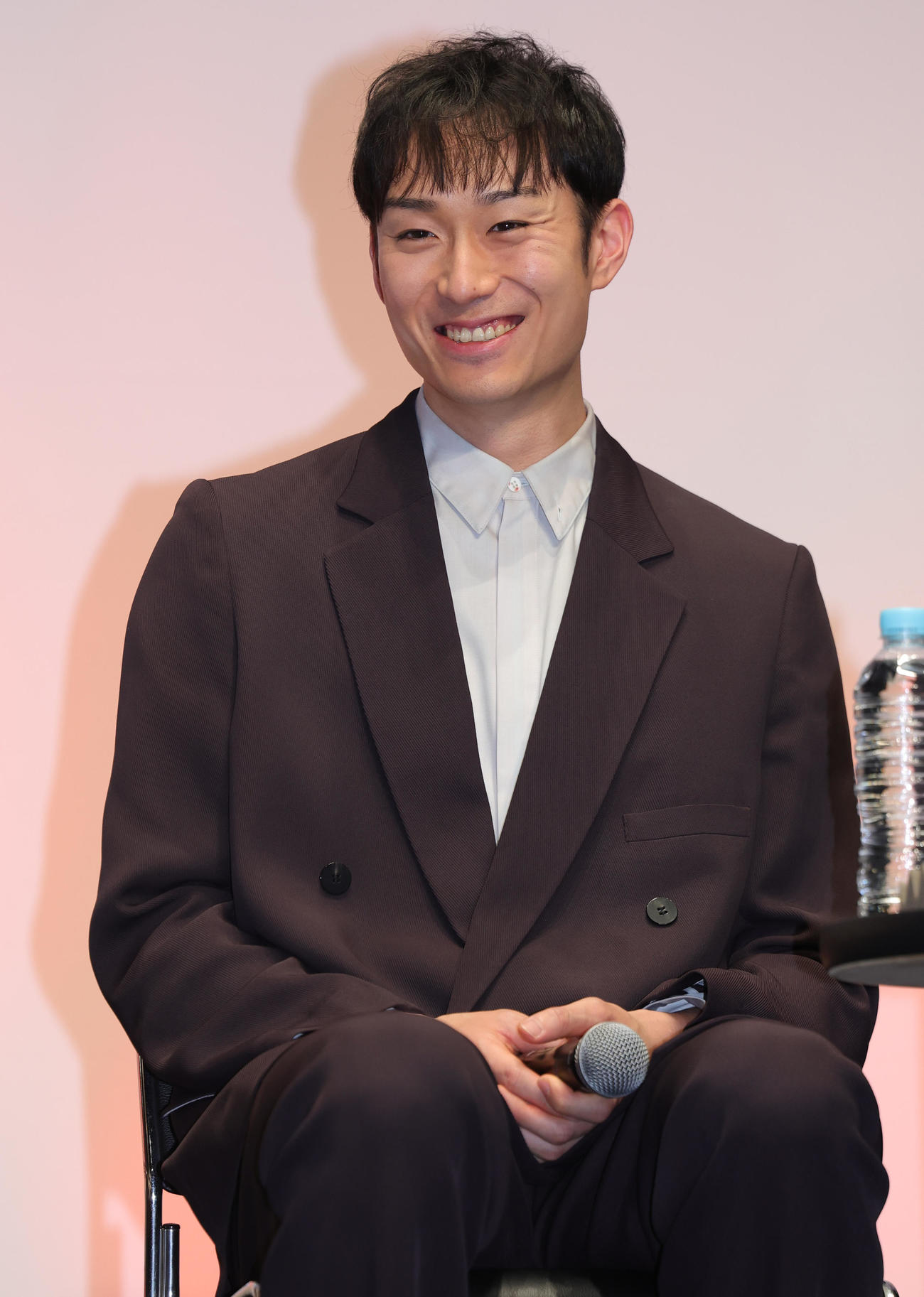 日本バレーボール協会の新ブランド発表イベントのトークセッションに登場したアスリート委員会の柳田将洋委員長（撮影・野上伸悟）