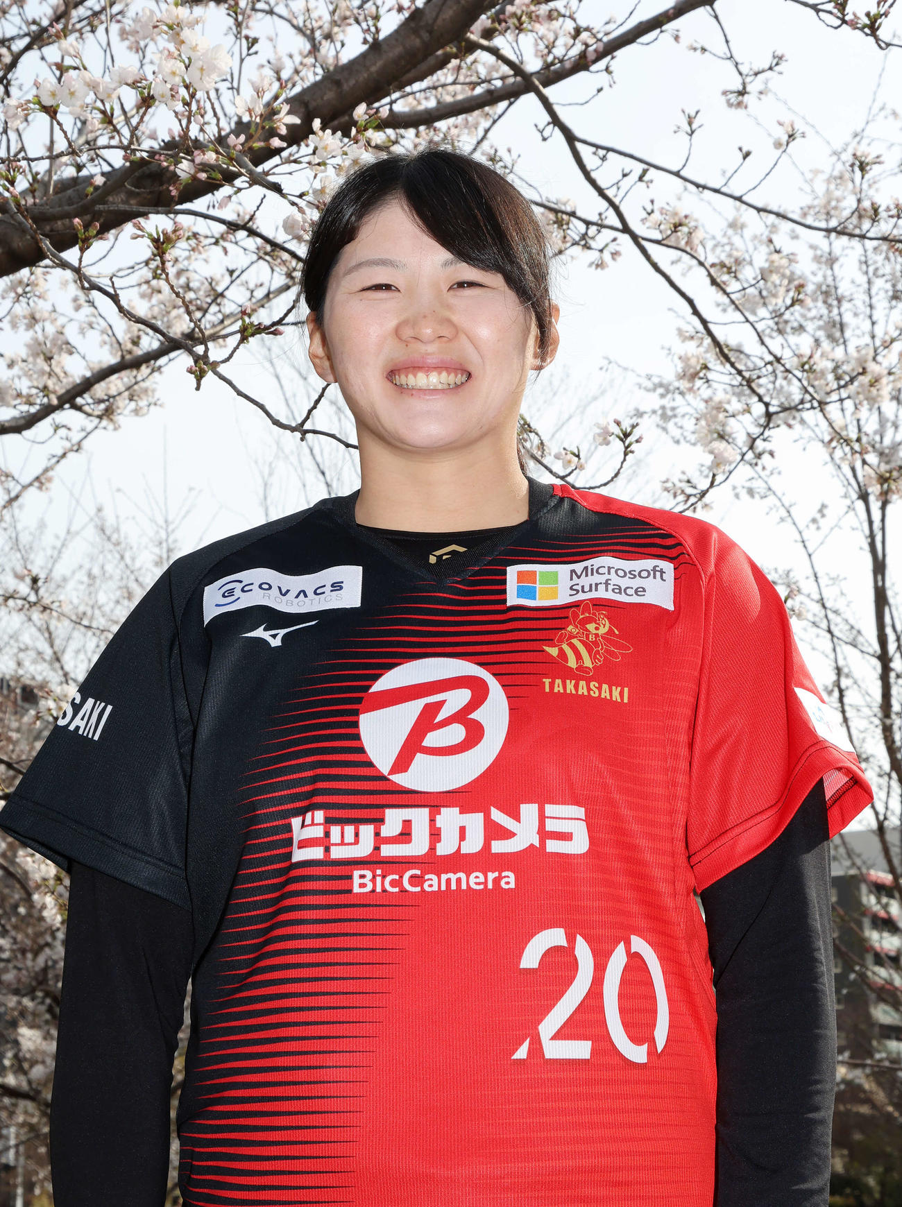 笑顔を見せるビックカメラ高崎・勝股（撮影・鈴木正人）