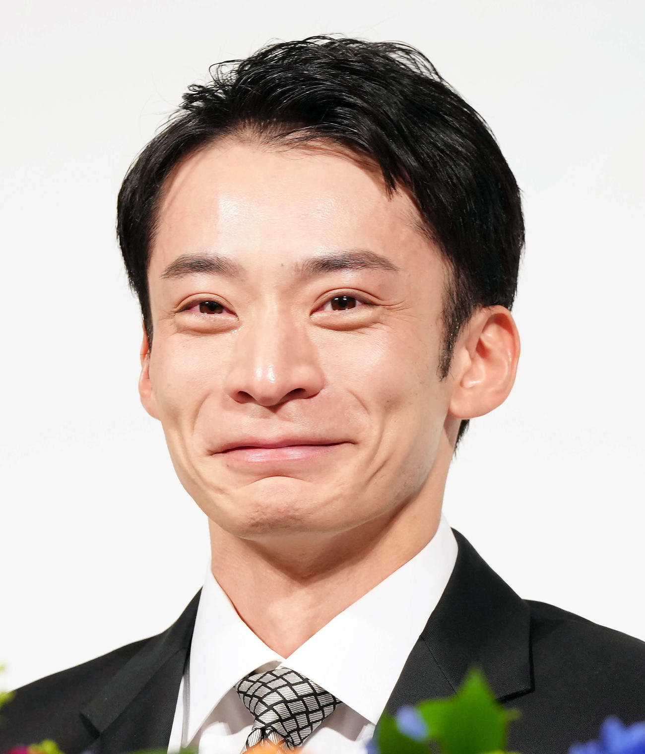 現役引退会見で涙ぐむ競泳の入江（撮影・たえ見朱実）