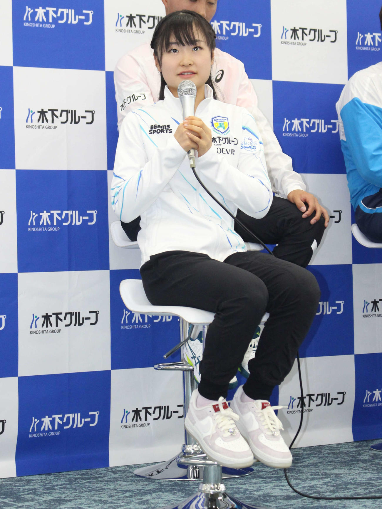 木下グループのイベントに出席したフィギュアスケート女子の島田（撮影・勝部晃多）