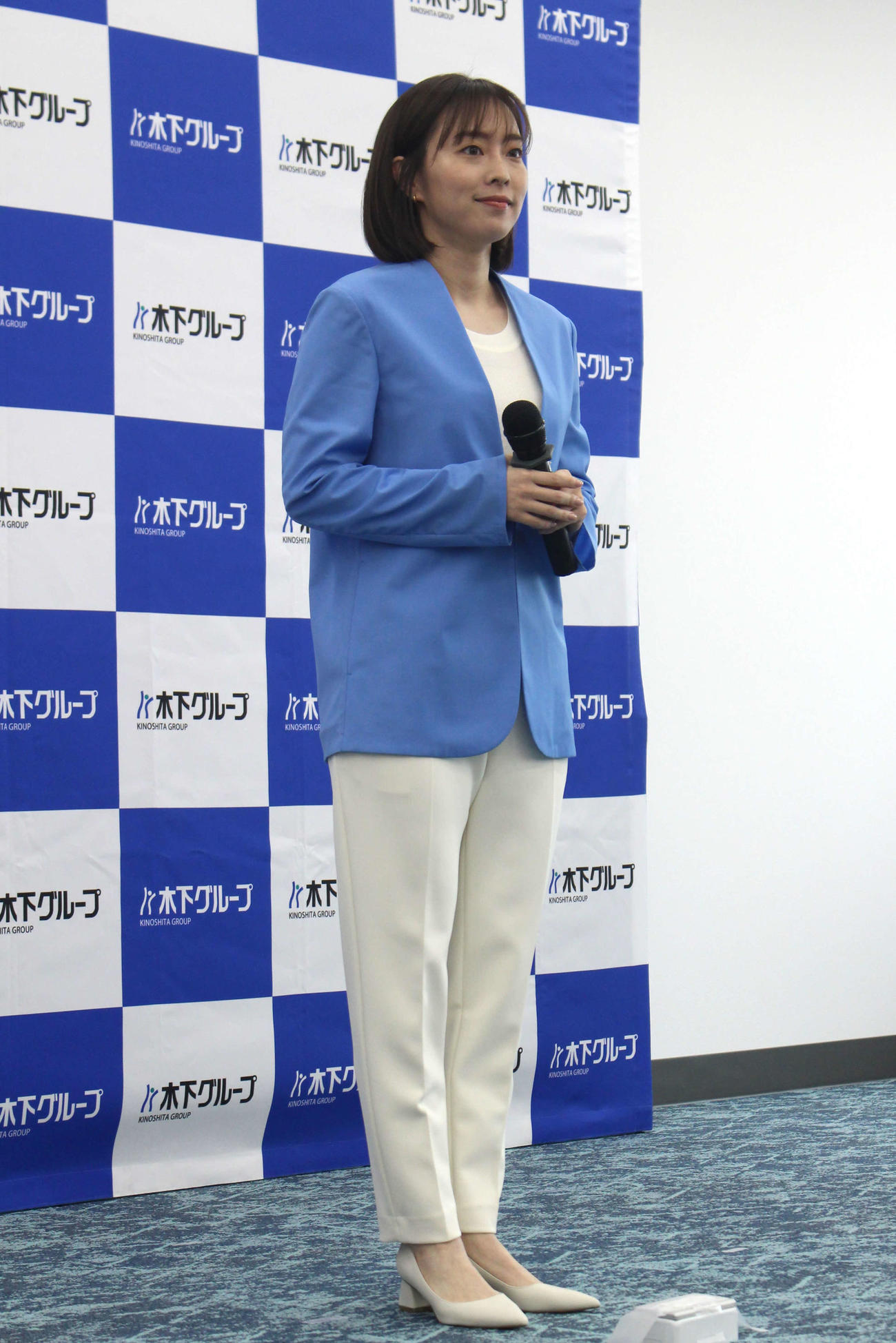 木下グループのイベントに出席した石川さん（撮影・勝部晃多）