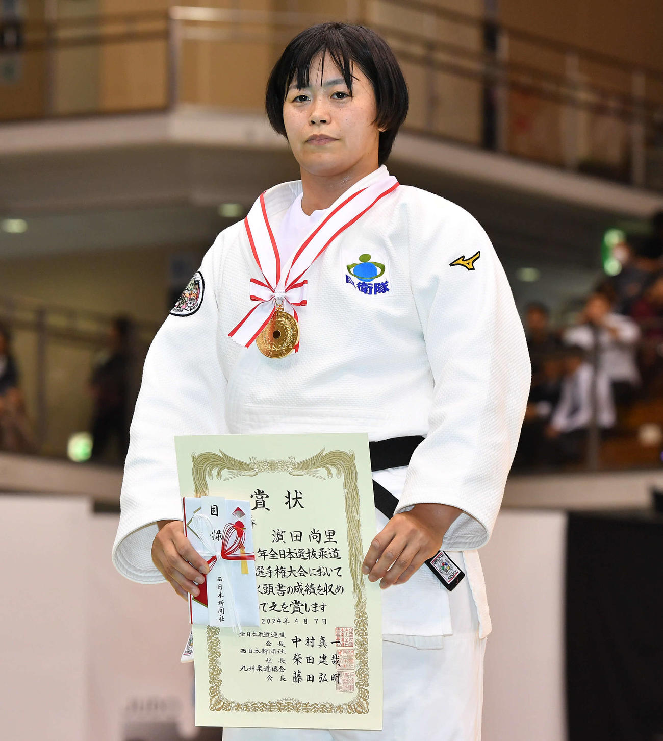 女子78キロ級で優勝した浜田尚里（撮影・岩下翔太）
